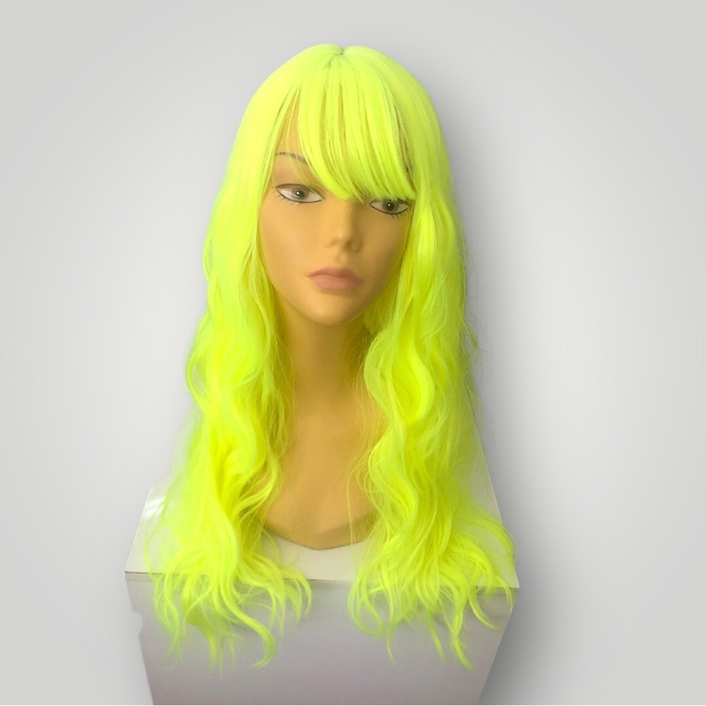 Neon Yellow Wavy Wig
